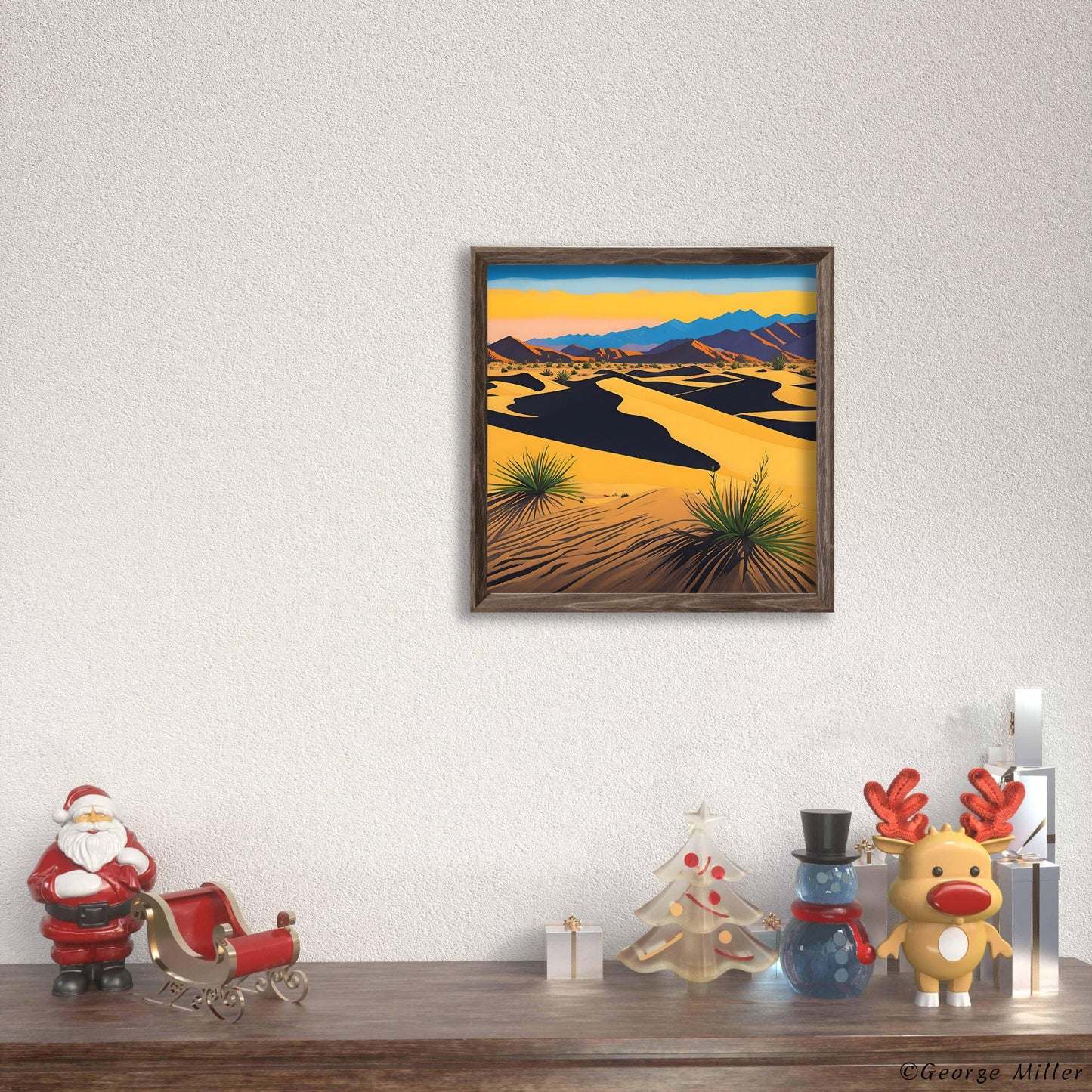 Mesquite Flat Sand Dunes In Death Valley National Park, California, Usa Travel Print, Art Poster, Modern Art, Living Room Decor, Framed Art