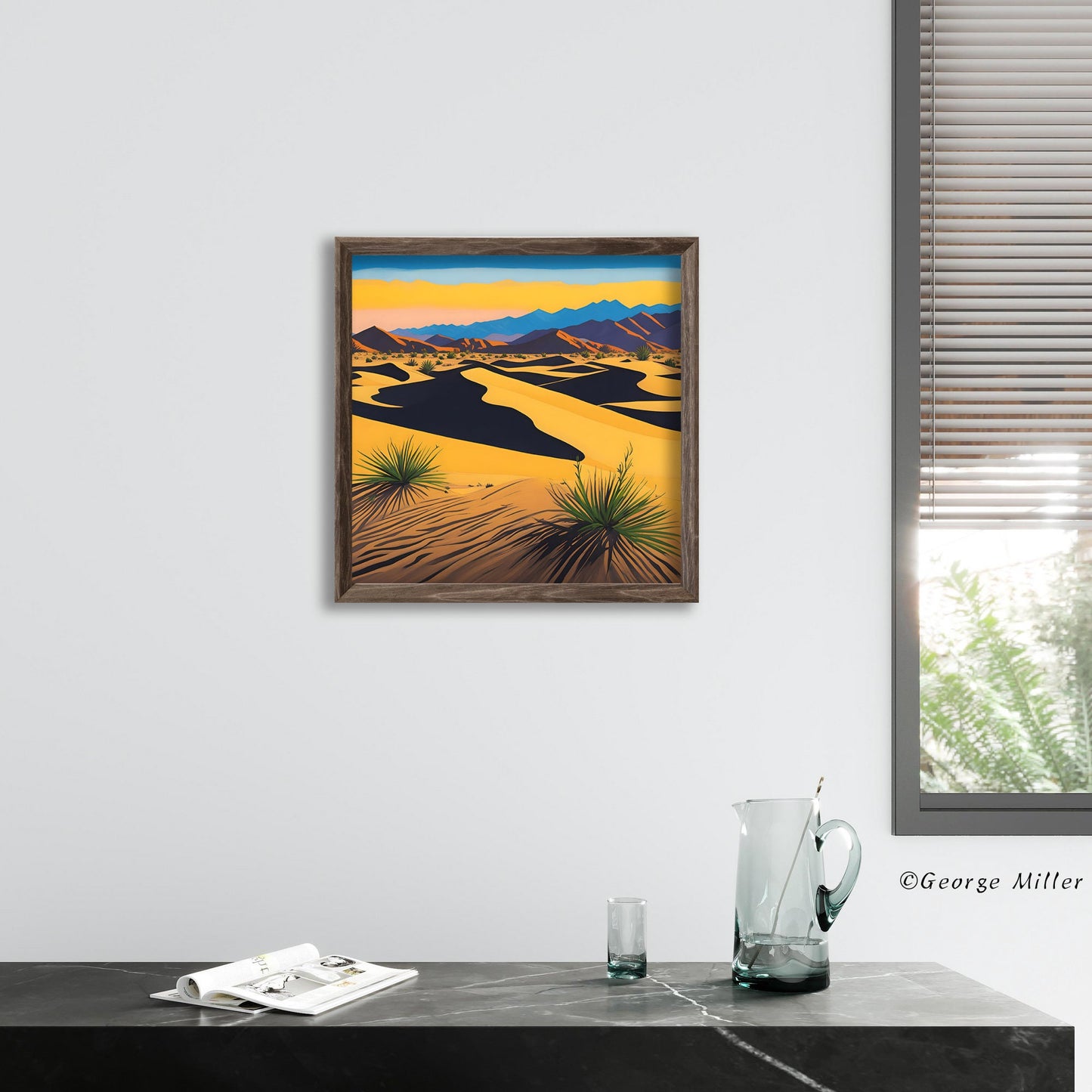 Mesquite Flat Sand Dunes In Death Valley National Park, California, Usa Travel Print, Art Poster, Modern Art, Living Room Decor, Framed Art