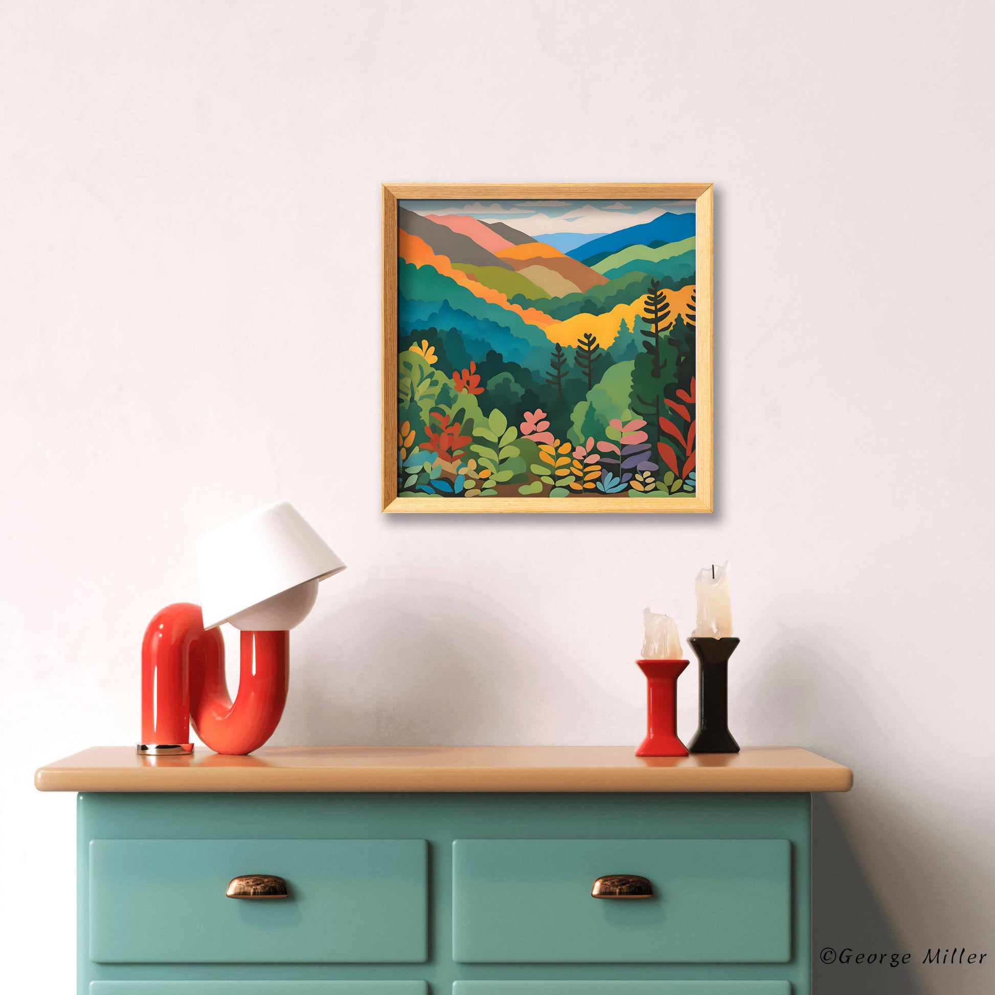 Boob Mountains Landscape Art Print
