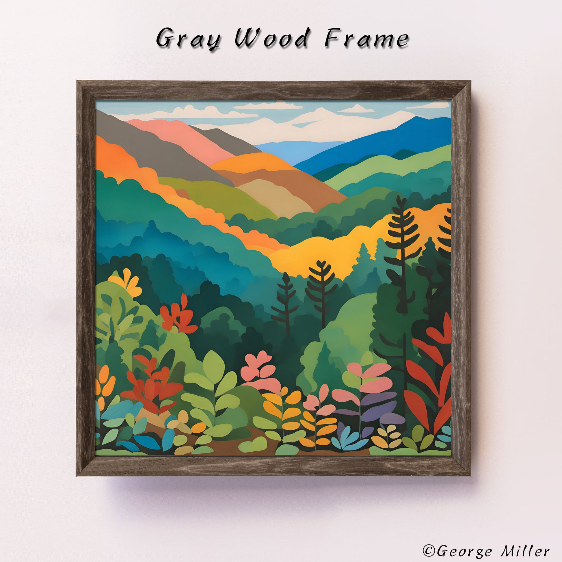 Great Smoky Mountains National Park Usa Travel Print, Print, Landscape Print, Contemporary Art, Living Room Wall Art, Framed Art Print