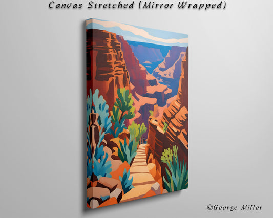 Grand Canyon National Park, Arizona Usa Travel Print, 12X16 Poster, Vivid Color, Aesthetic Poster, Home Decor, Canvas Wraps, Fine Art Poster