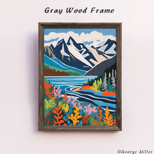 Glacier National Park, Montana Usa Travel Print, Fashion Wall Art Print, Living Room Prints, Canvas Wraps, Fine Art Poster