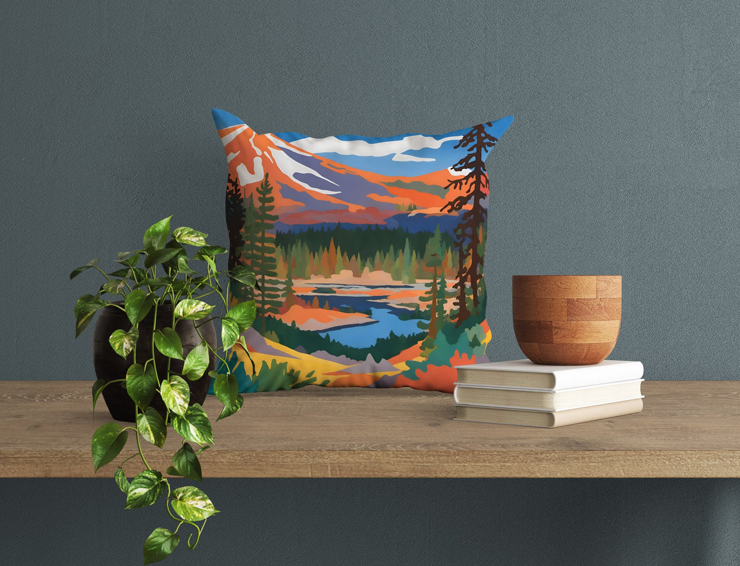 Lassen Volcanic National Park, Toss Pillow, Usa Travel Pillow, Art Pillow, Colorful Pillow Case, Home Decor Pillow, Holiday Gift