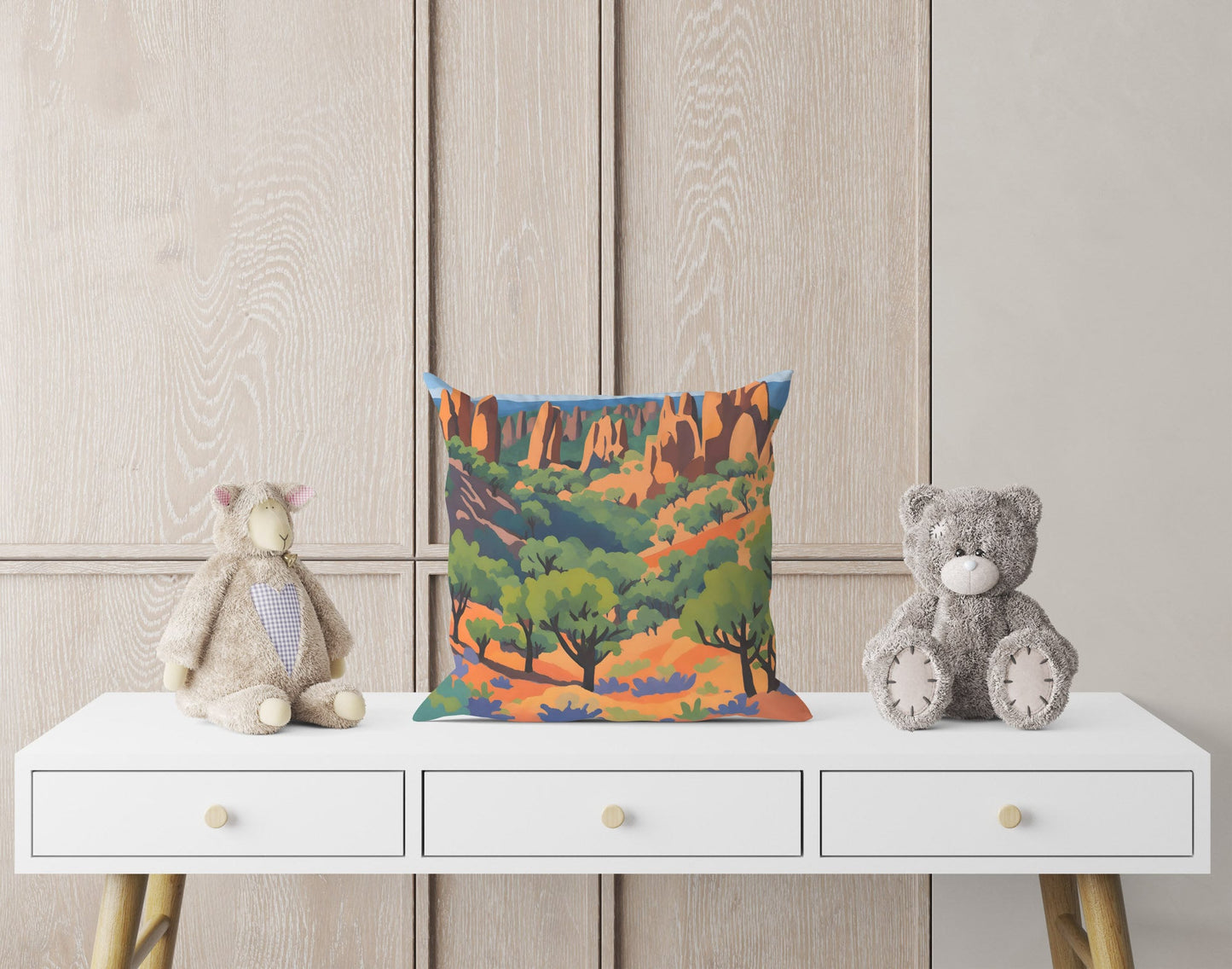 Pinnacles National Park, Decorative Pillow, Usa Travel Pillow, Art Pillow, Colorful Pillow Case, Large Pillow Cases, Housewarming Gift