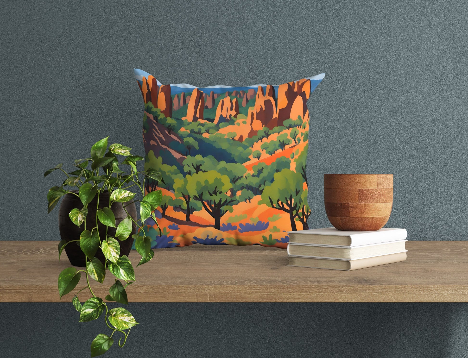 Pinnacles National Park, Decorative Pillow, Usa Travel Pillow, Art Pillow, Colorful Pillow Case, Large Pillow Cases, Housewarming Gift