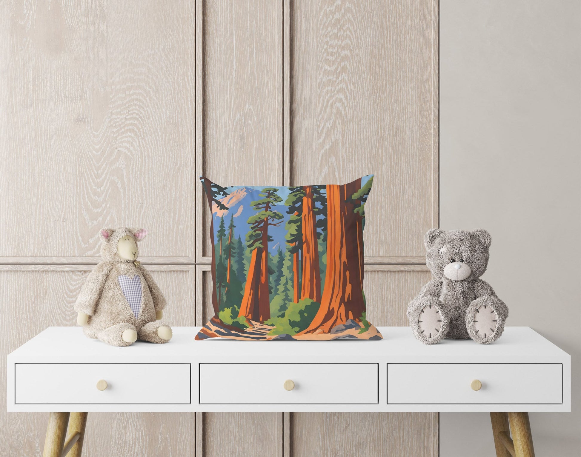 Sequoia National Park, Tapestry Pillows, Usa Travel Pillow, Designer Pillow, Beautiful Pillow, 16X16 Case, Home Decor Pillow, Abstract Decor