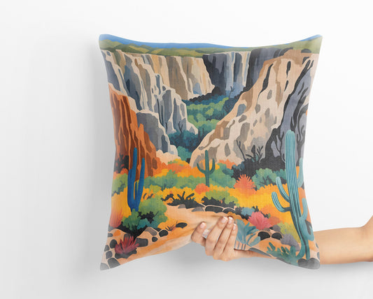 Carlsbad Caverns National Park, Throw Pillow Cover, Usa Travel Pillow, Comfortable, Colorful Pillow Case, 24X24 Pillow Case, Gift For Parent