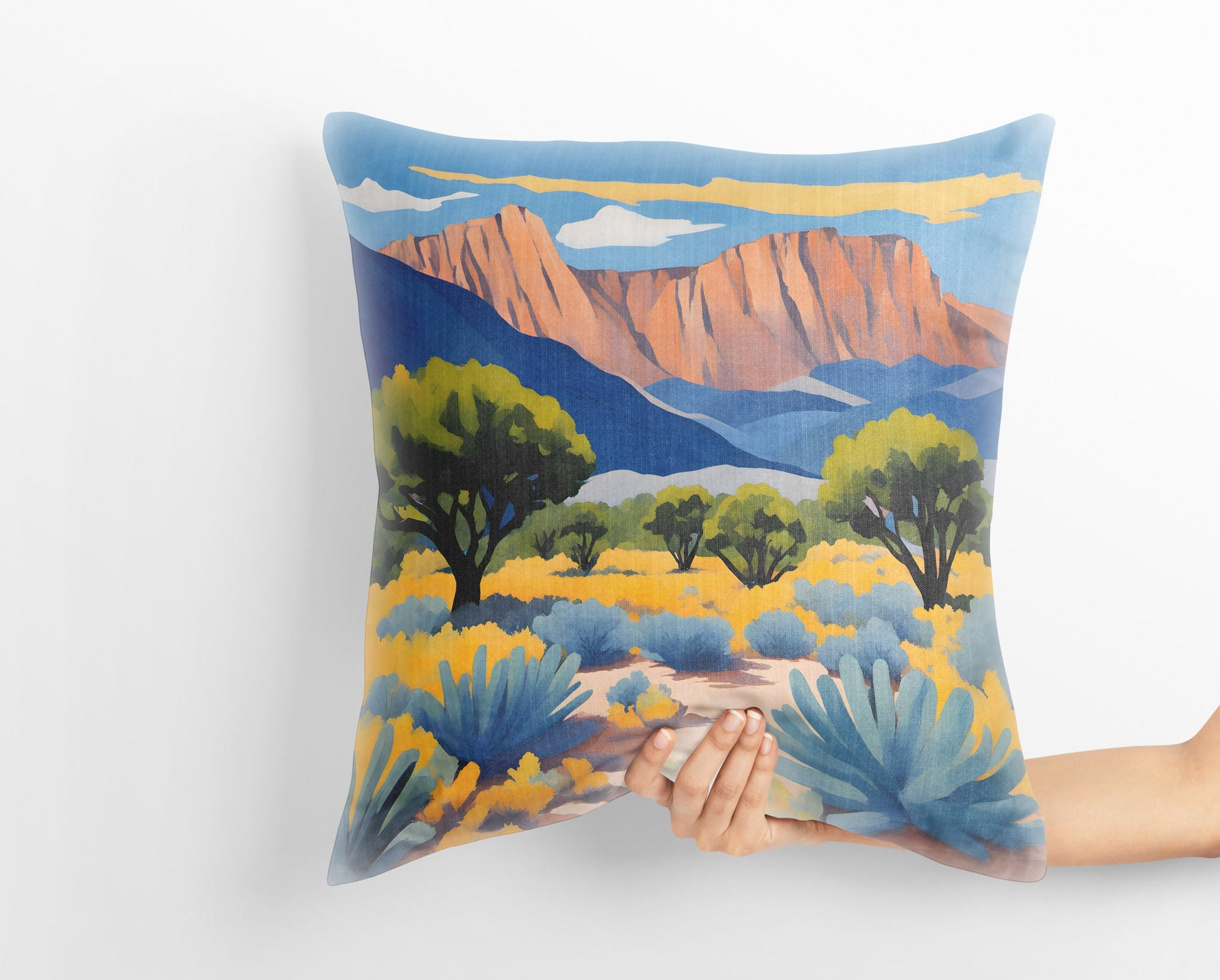 Guadalupe Mountains National Park Decorative Pillow, Usa Travel Pillow, Contemporary Pillow, 24X24 Pillow Case, Home Decor Pillow