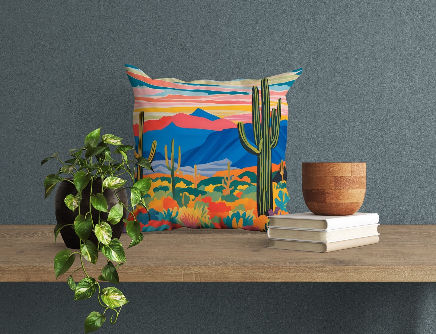 Guadalupe Mountains National Park Tapestry Pillows, Usa Travel Pillow, Colorful Pillow Case, Contemporary Pillow, Square Pillow
