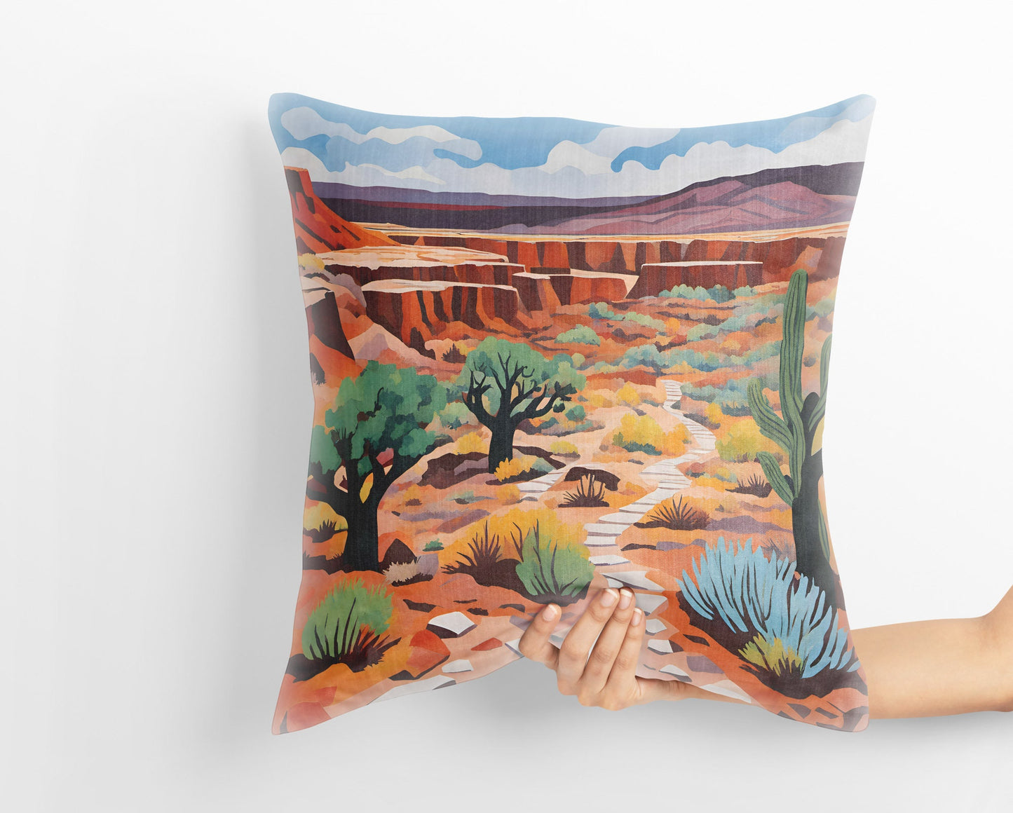 Petrified Forest National Park Arizona Pillow Case, Usa Travel Pillow, Comfortable, 20X20 Pillow Cover, Home Decor Pillow, Abstract Decor