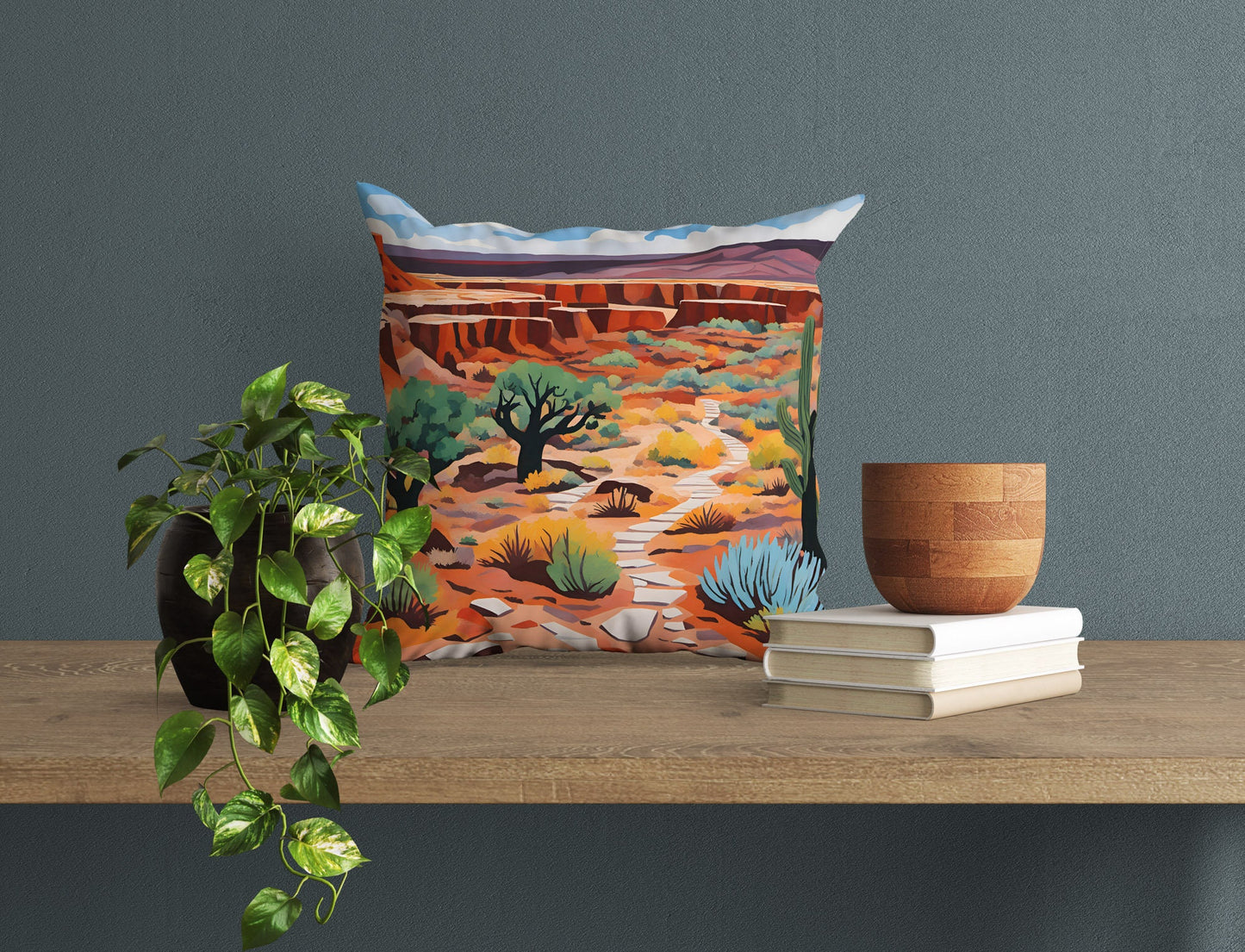 Petrified Forest National Park Arizona Pillow Case, Usa Travel Pillow, Comfortable, 20X20 Pillow Cover, Home Decor Pillow, Abstract Decor