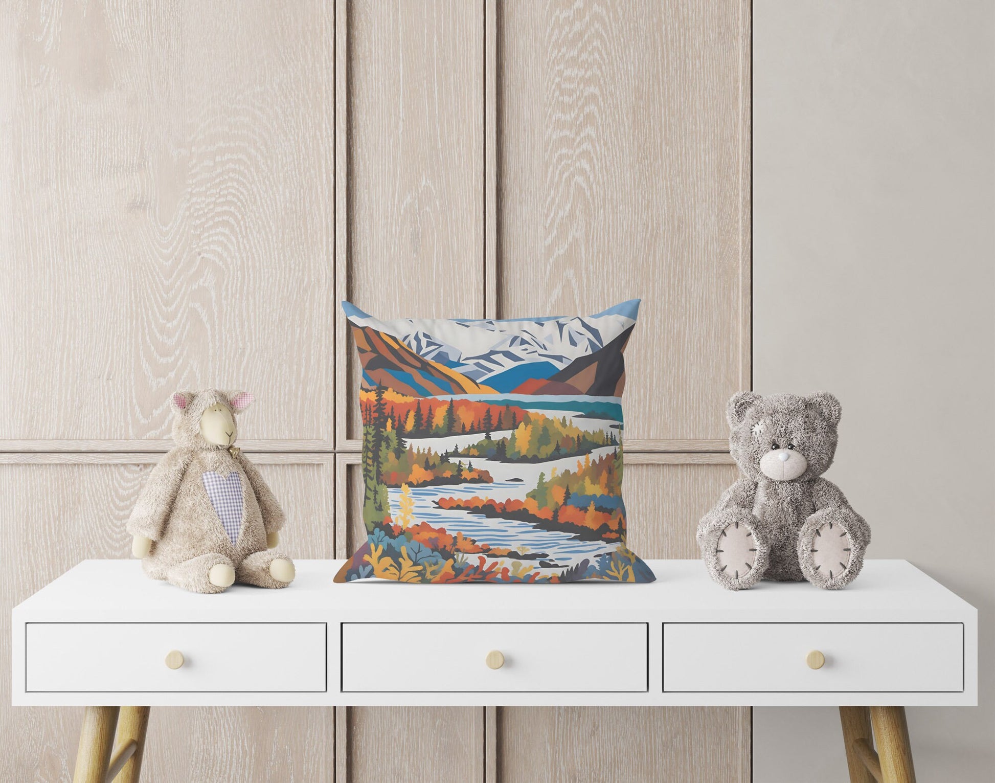 Gates Of The Arctic National Park Decorative Pillow, Usa Travel Pillow, Comfortable, Modern Pillow, 24X24 Pillow Case, Playroom Decor