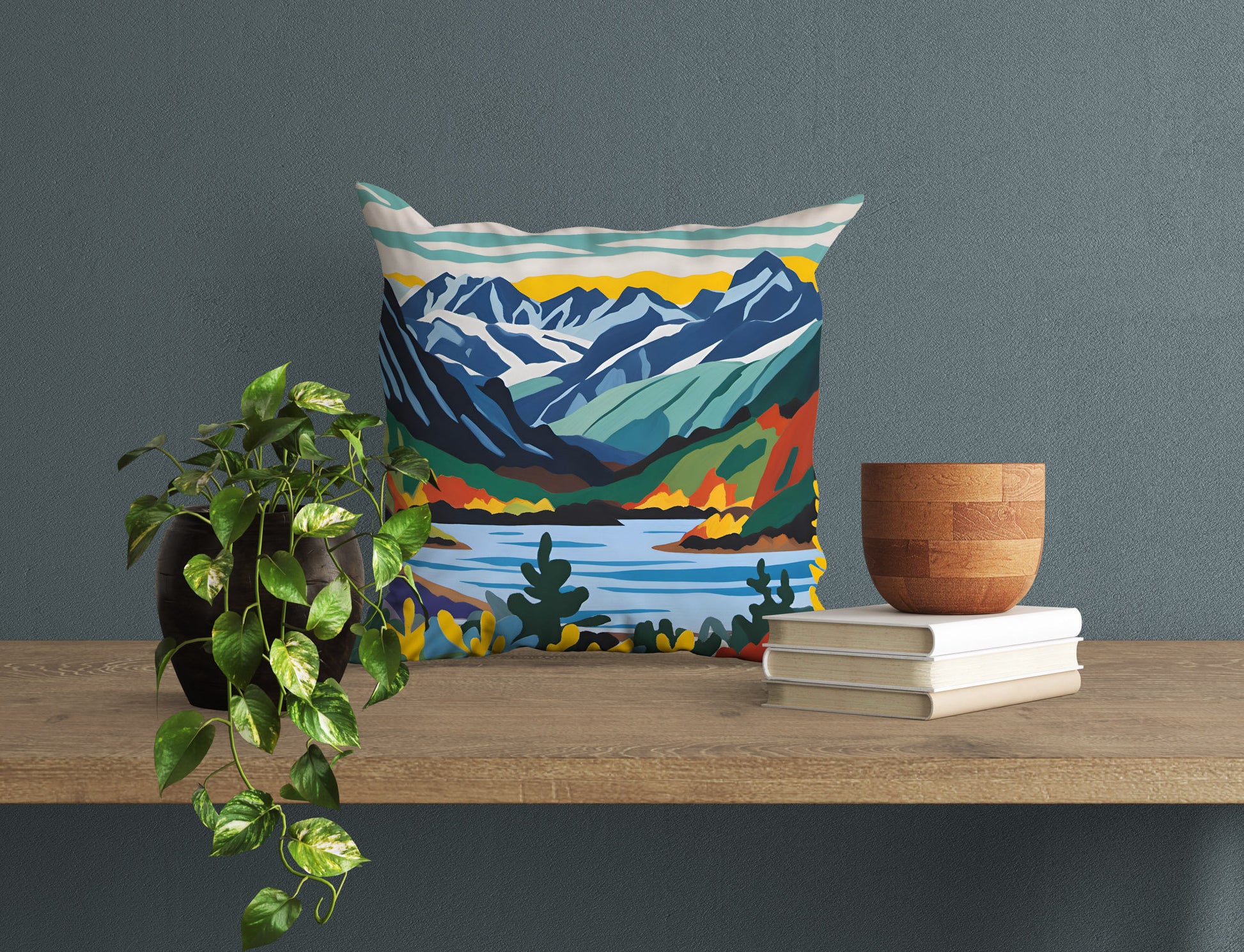 Glacier National Park, Montana Pillow Case, Usa Travel Pillow, Art Pillow, Colorful Pillow Case, Large Pillow Cases, Farmhouse Pillow