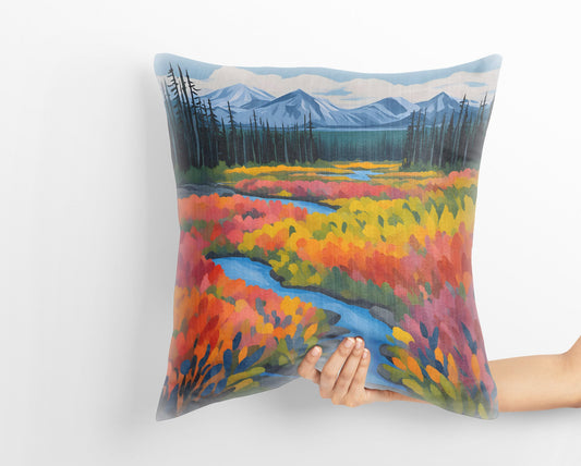 Kobuk Valley National Park Tapestry Pillows, Usa Travel Pillow, Art Pillow, Colorful Pillow Case, Contemporary Pillow, 16X16 Case