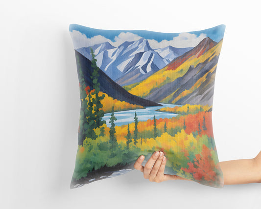 Wrangell St. Elias National Park Tapestry Pillows, Usa Travel Pillow, Artist Pillow, Modern Pillow, 18 X 18 Pillow Covers, Farmhouse Pillow