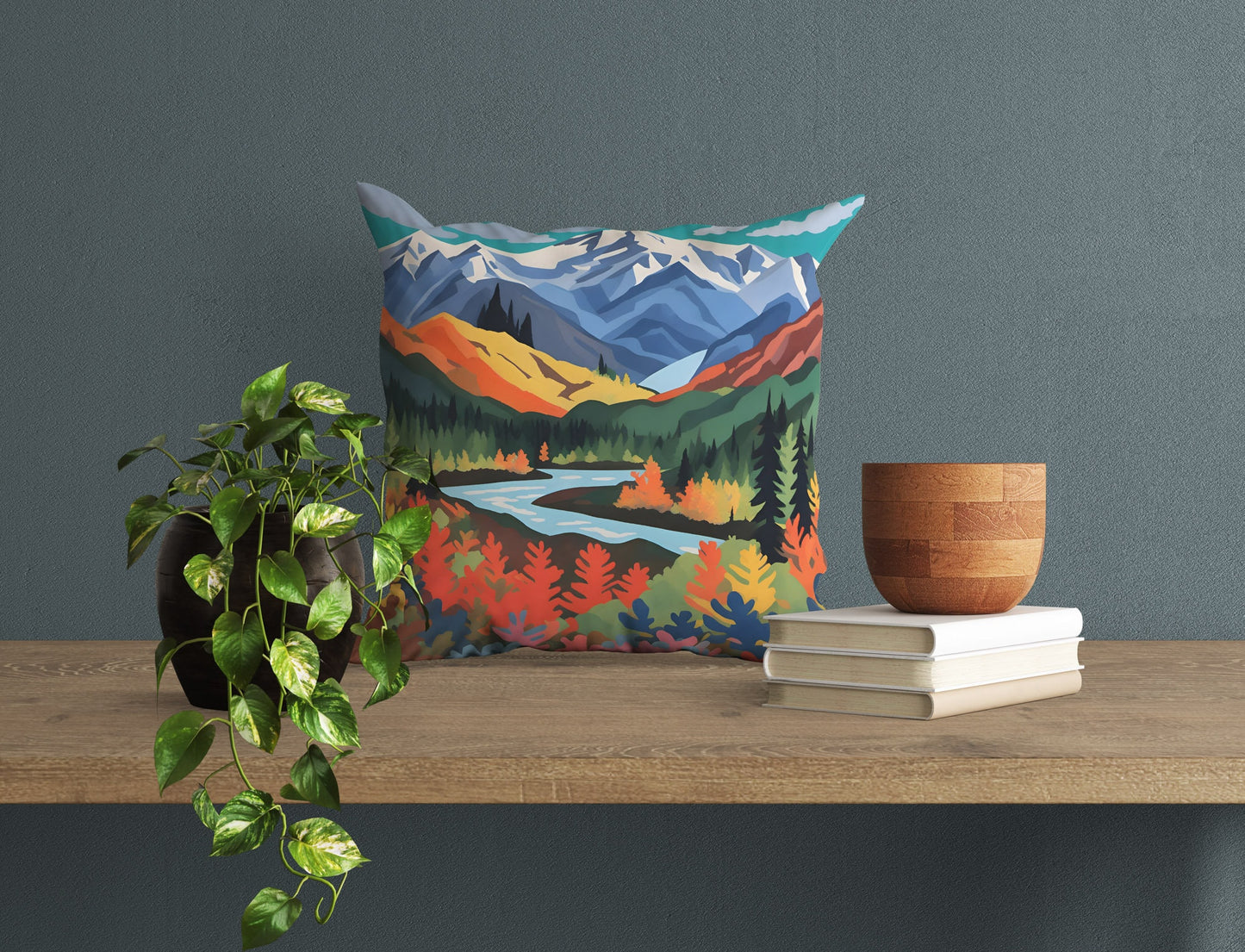 Denali National Park And Preserve Alaska Pillow Case, Usa Travel Pillow, Soft Pillow, Modern Pillow, 20X20 Pillow Cover, Farmhouse Pillow