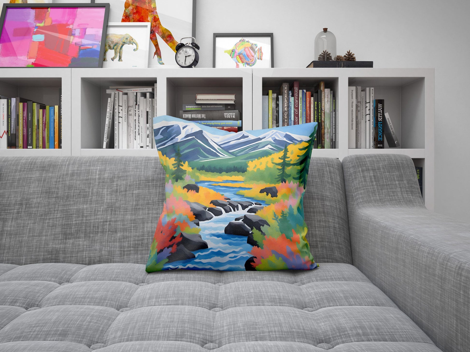 Katmai National Park Alaska Toss Pillow, Usa Travel Pillow, Comfortable, Colorful Pillow Case, 16X16 Case, Gift For Parents, Sofa Pillows