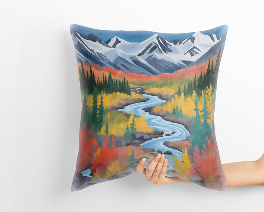 Wrangell-St. Elias National Park Alaska Toss Pillow, Usa Travel Pillow, Comfortable, Contemporary Pillow, 20X20 Pillow Cover, Holiday Gift