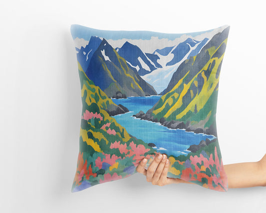 Kenai Fjords National Park Alaska, Toss Pillow, Usa Travel Pillow, Contemporary Pillow, 20X20 Pillow Cover, Farmhouse Pillow, Abstract Decor