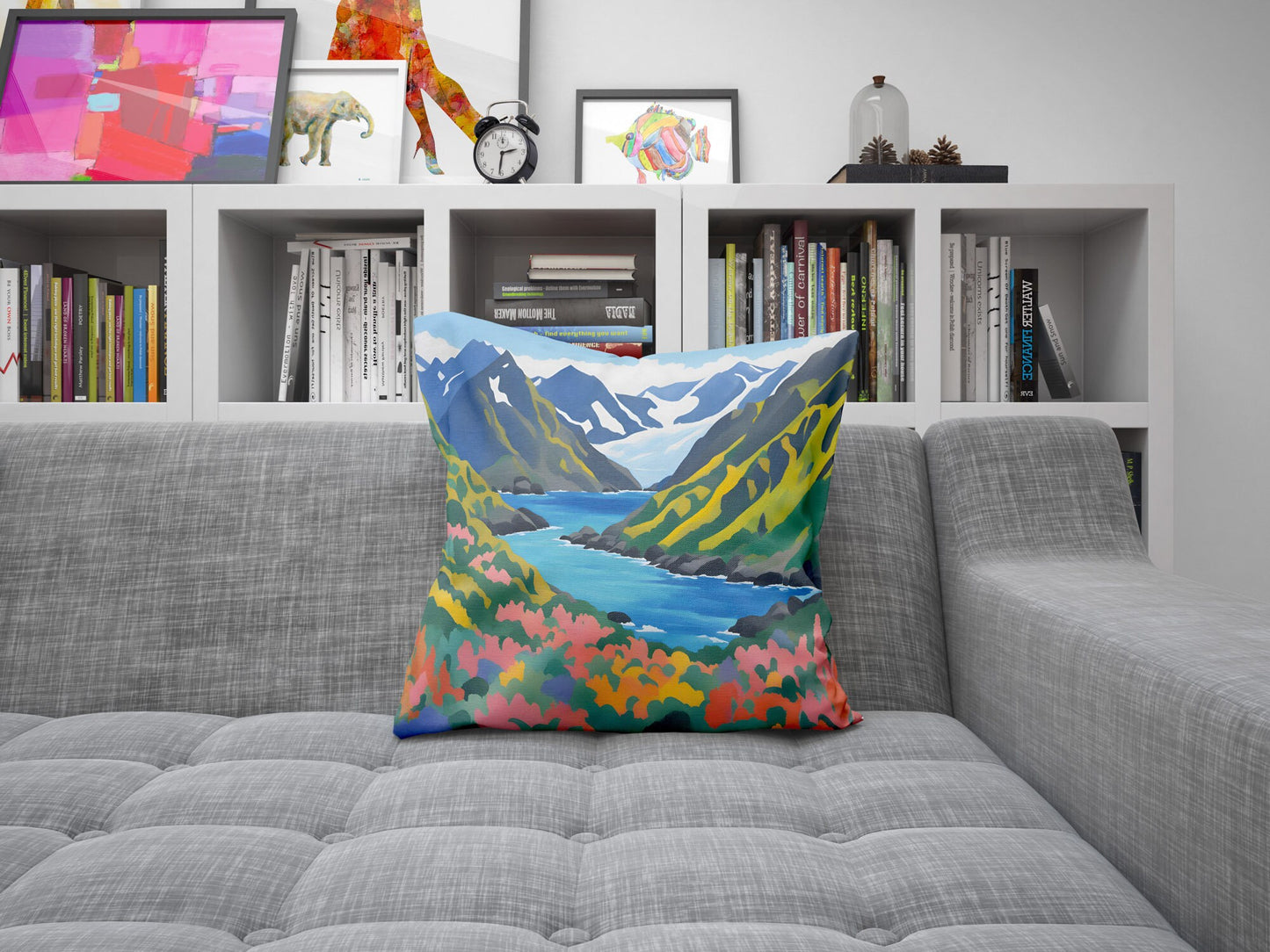 Kenai Fjords National Park Alaska, Toss Pillow, Usa Travel Pillow, Contemporary Pillow, 20X20 Pillow Cover, Farmhouse Pillow, Abstract Decor