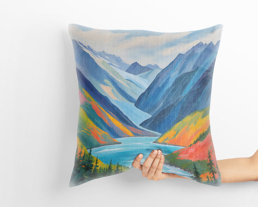 Spectacular Fjords In Glacier Bay National Park, Alaska Tapestry Pillows, Usa Travel Pillow, Modern Pillow, 24X24 Pillow Case, Housewarming