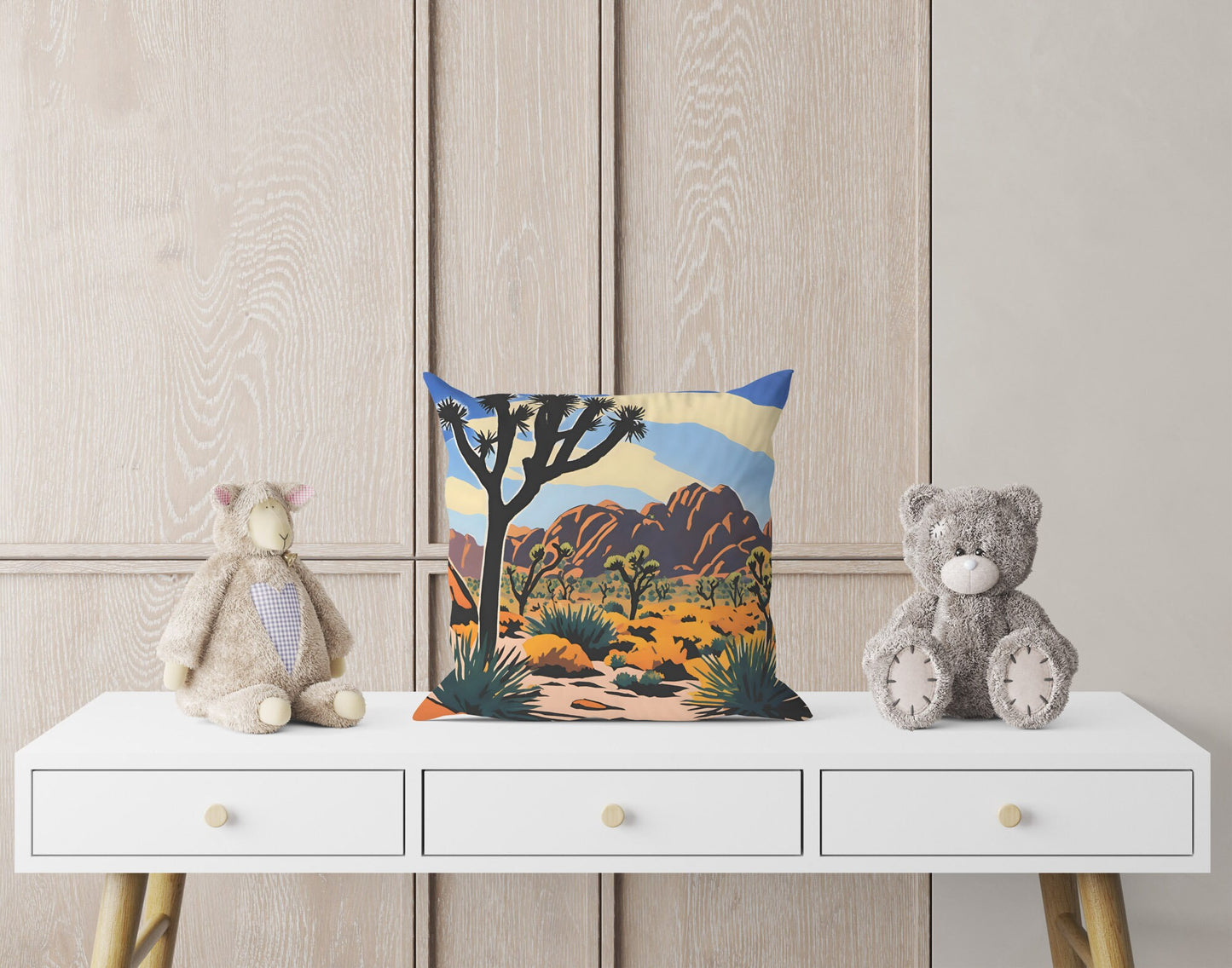 Ryan Mountain In Joshua Tree National Park, California Toss Pillow, Usa Travel Pillow, Soft Pillow Cases, Home And Living, Sofa Pillows