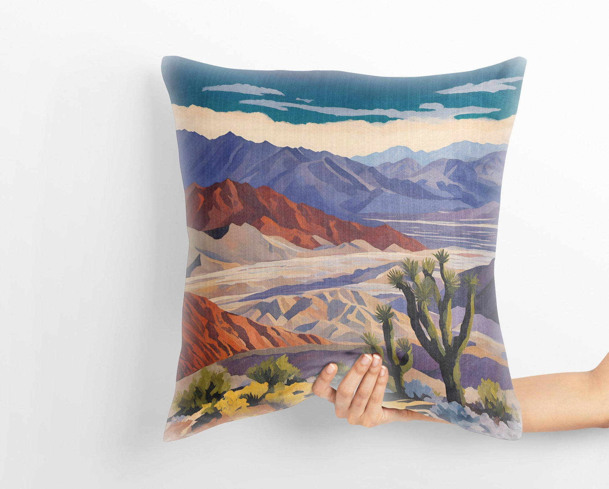 Dante'S View In Death Valley National Park, California Throw Pillow Cover, Usa Travel Pillow, Fashion, Pillow Covers 20X20, Playroom Decor