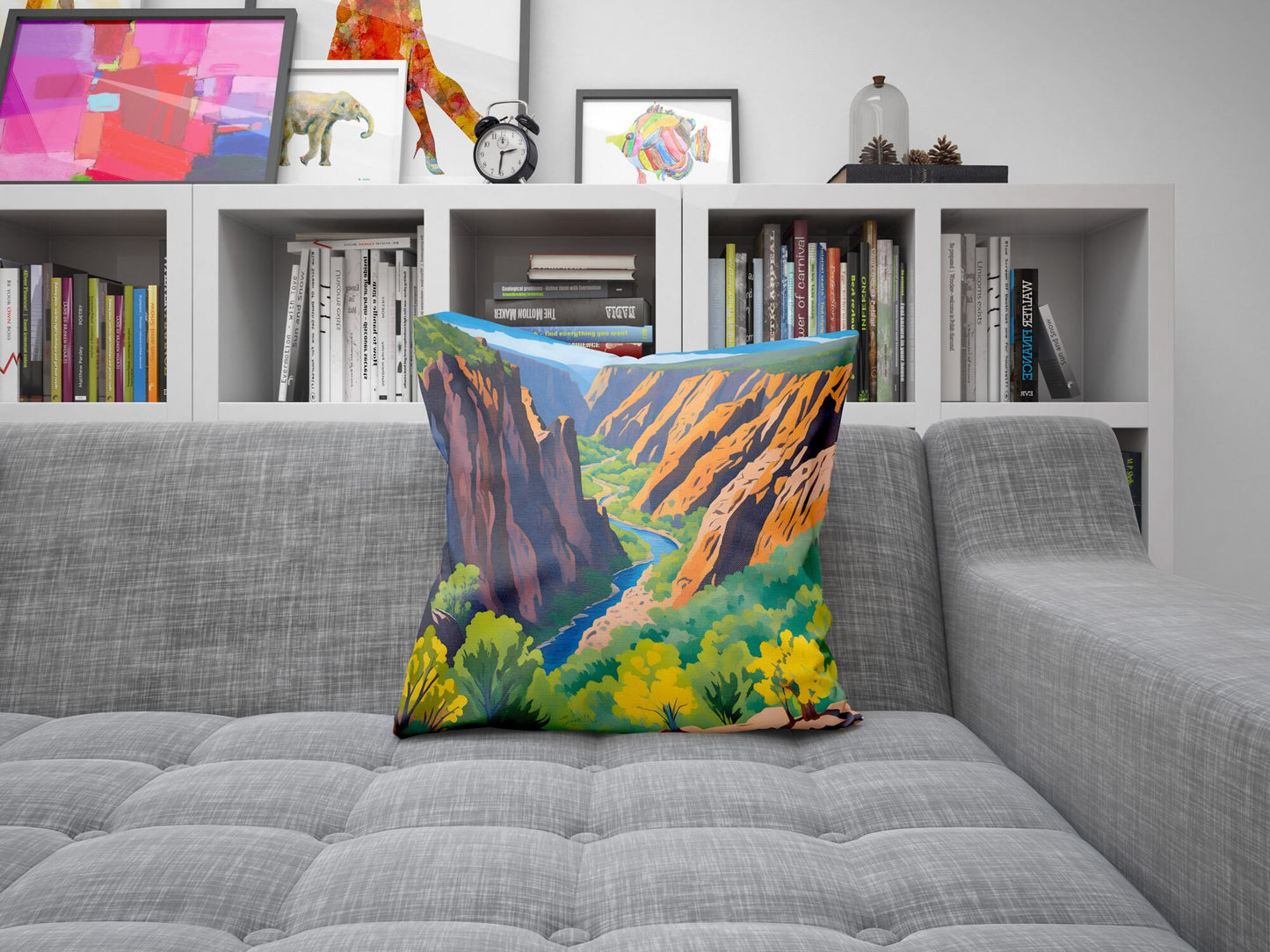 Warner Point In Black Canyon Of The Gunnison National Park, Colorado Tapestry Pillows, Usa Travel Pillow, Pillow 20X20, Home And Living