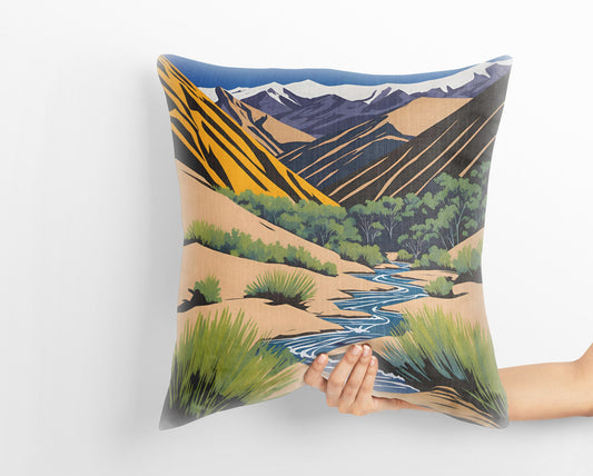 Great Sand Dunes National Park, Colorado Decorative Pillow, Usa Travel Pillow, Artist Pillow, Contemporary Pillow, 20X20 Pillow Cover