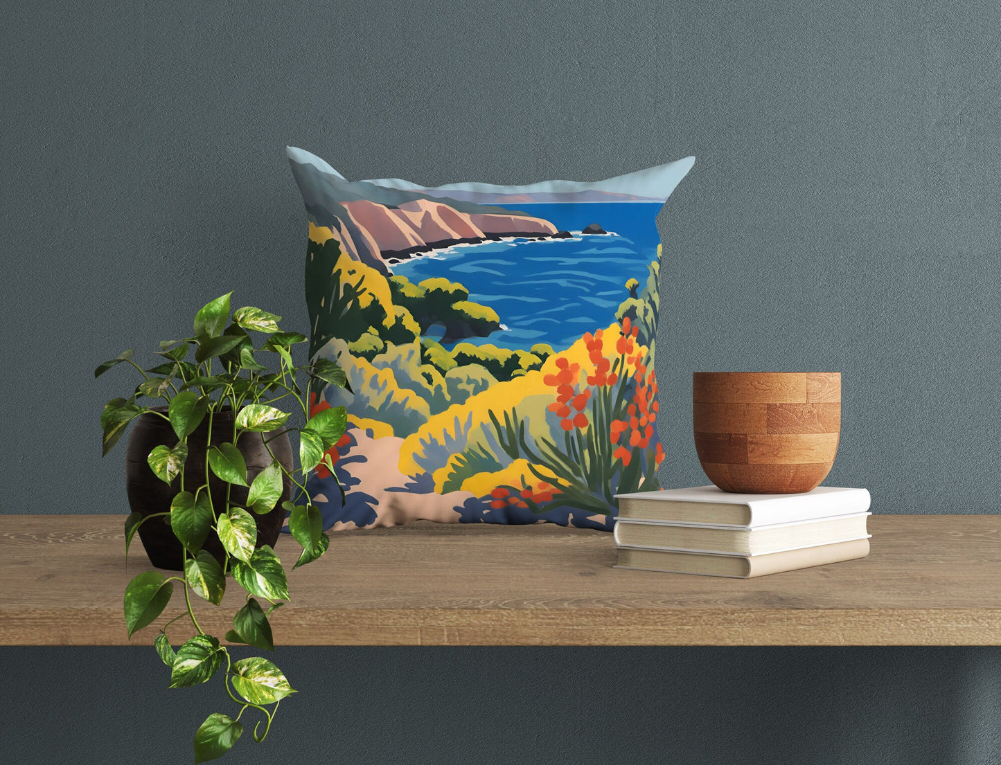 Inspiration Point In Anacapa Island, Channel Islands National Park Toss Pillow, Usa Travel Pillow, Artist Pillow, Pillow Cases Kids