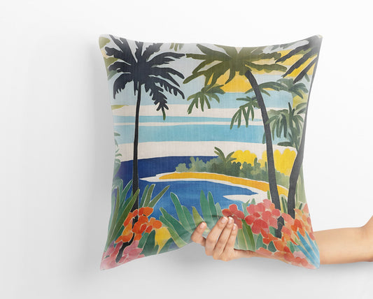 Biscayne National Park Throw Pillow, Usa Travel Pillow, Artist Pillow, Colorful Pillow Case, Watercolor Pillow Cases, Pillow Covers 20X20