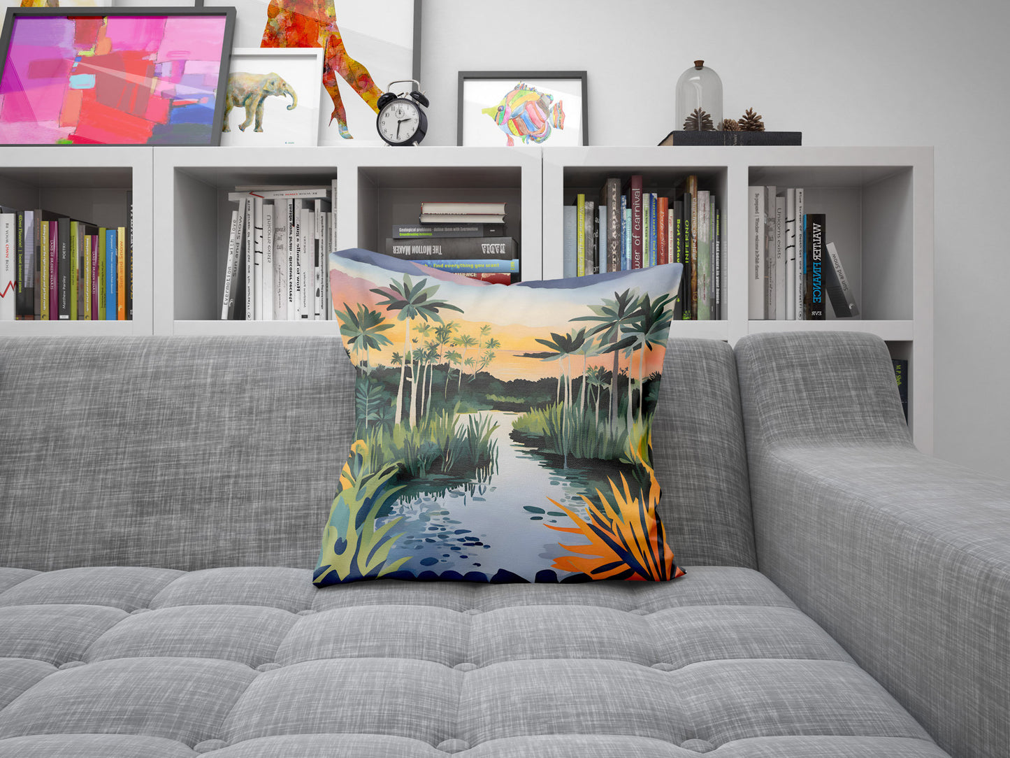 Everglades National Park Throw Pillow Cover, Usa Travel Pillow, Comfortable, Colorful Pillow Case, Watercolor Pillow Cases