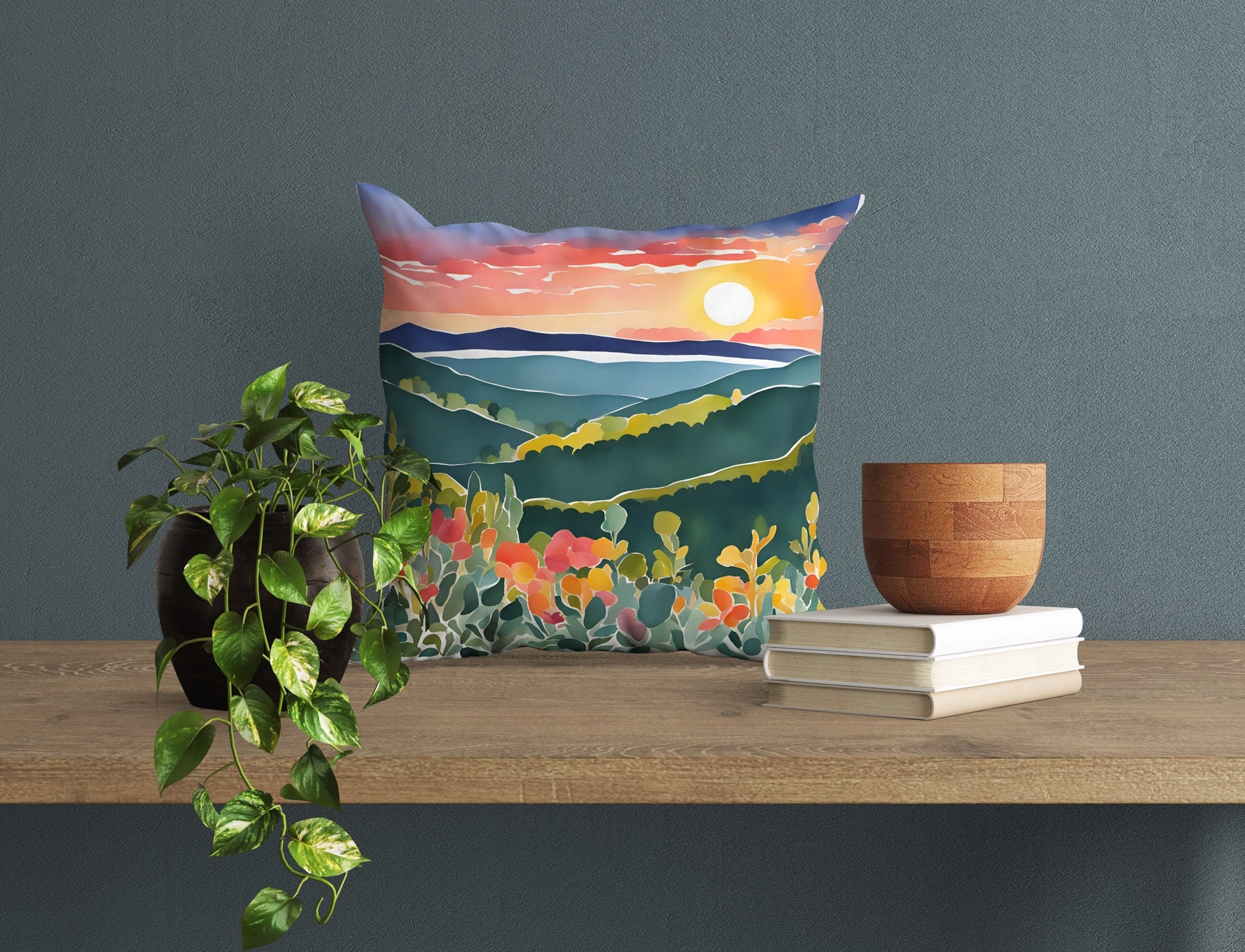 Shenandoah National Park, Virginia Tapestry Pillows, Usa Travel Pillow, Artist Pillow, Beautiful Pillow, 20X20 Pillow Cover