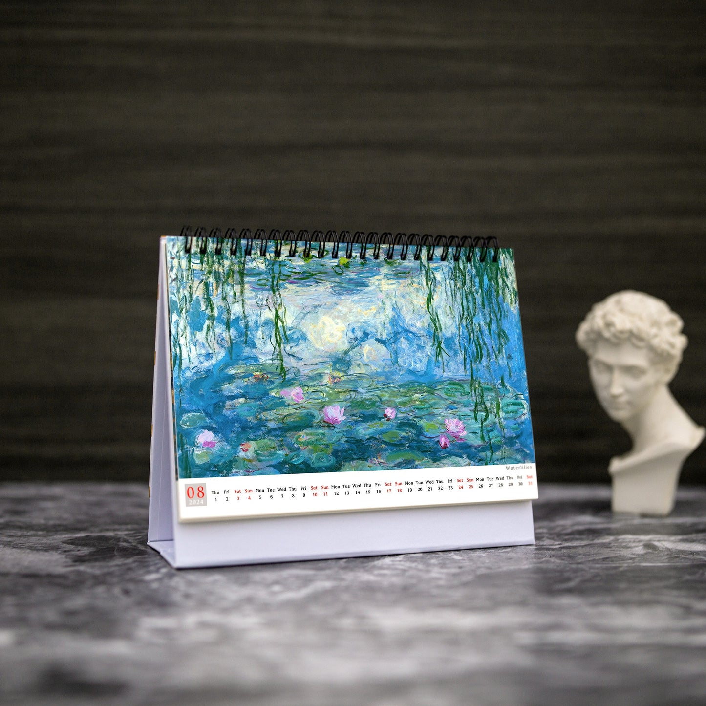 2024 Claude Monet Calendar - A5 Pages, Plan & Savor Monet's Masterpieces Each Month, Elegant Artistry in Every Detail
