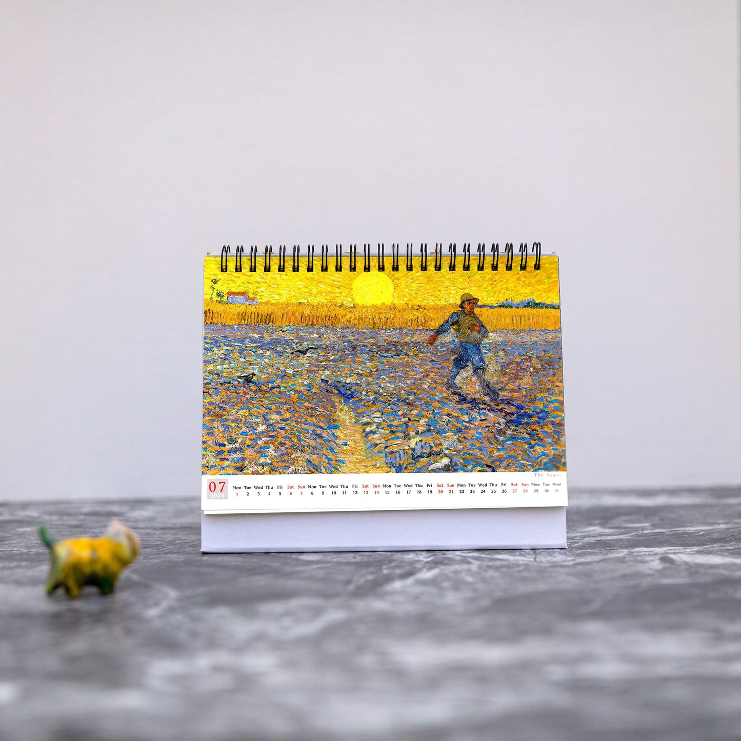 2024 Van Gogh Oil Painting Desk Calendar with Schedules - Artistic Elegance for Every Month